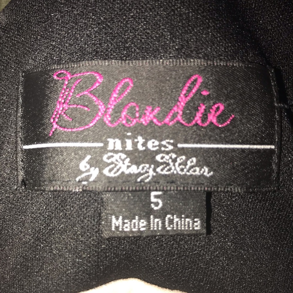 Blondie Nite Prom Dress size 5 Black & Champagne - Picture 6 of 7